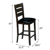 Black and Espresso Counter Height Chairs B062P186543
