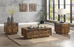 ZUN ACME Bellarosa COFFEE TABLE Rustic Oak Finish LV01442