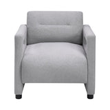 Luxury Home Furniture Accent Chair Gray Seat Cushion Boucle Upholstery Plywood Frame 1pc Armchair B011P304427