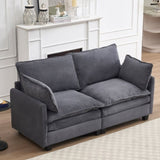Modular Sofa , Velvet Large U-Shaped Couch Comfy Upholstered 2-Seat Sofa, 2 W2705P268484