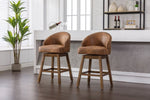 ZUN Bar Stools Set of 2 Counter Height Chairs with Footrest for Kitchen, Dining Room And 360 Degree 10587290