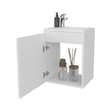 FM FURNITURE Haigleer Creek Bathroom Vanity with Integrated Sink and Faucet, White B128P293877
