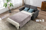 ZUN 57.5" Orisfur Pull Out Sofa Bed Loveseat Sleeper with Twin Size Memory Mattress for Living Room WF305474AAE