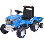 ZUN Kids Ride on Tractor with Trailer, 12V Battery Powered Electric Tractors for Kids with Remote T3067P244617