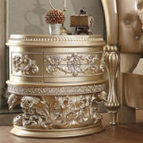 ZUN 2 Drawers Resin Nightstand in Champagne Silver Finish B016P256532