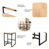 Set of 2 Bar Stools with Back Paper Woven Counter Height Dining Chairs for Kitchen, Home W1757104750