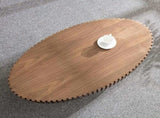Modern Handcraft Drum Table Length 43.7 inch Ellipse Table for Living Room,Oval Small W2582P188737