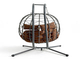 Double Hanging Egg Chair wth Stand, Patio Hammock Swing Chair with Cushion Loveseat for Bedroom, W2500P320405