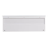 White Entryway Wall Mounted Coat Rack with 4 Dual Hooks Living Room Wooden Storage Shelf 30412851