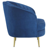 Blue Channel Tufted Chair B062P153756