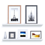 ZUN 46 Inches Floating Picture Display Ledge Wall Mount Shelf Denver Modern Design White 41680629