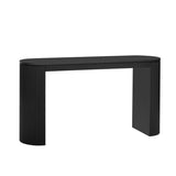 U_STYLE Curved Design Console Table with Unique Vertical Stripe Design ,Suitable for Living N711P205935B