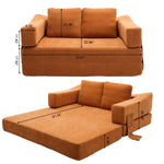 ZUN Modern Minimalist Sofa, Fold-Out Sofa Bed, Convertible Chair Floor Couch & Sleeping Mattress for W1829P186302