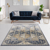 ZUN Tiled Border Area Rug B03597937