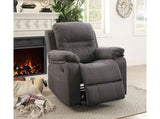 Contemporary Motion Recliner Chair 1pc Glider Rocker Recliner Living Room Furniture Slate Blue B011P205567