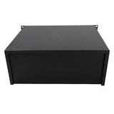 19" 4U Steel Plate DJ Drawer Equipment Cabinet with Keys Black 95397522