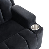 Kids Chair, Kids Upholstered Couch with Two Cup Holder, Footrest, Backrest, Toddlers Velvet W31171306
