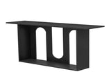 Modern and Curved Design Ash Veneer Console Table with Shelf,Suitable for Entryway,Hallway N711P241287B