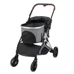 ZUN Pet Stroller 3 in 1, Folding Lightweight Dog Stroller with Detachable Carrier & Storage Basket, 4 99473403