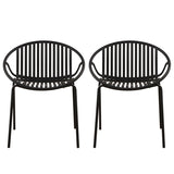 Patio Dining Chairs Stackable Chairs with Breathable Design Modern Simple Art Style ,Metal N768P192555K