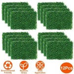 ZUN 12Pcs 23.6x15.75in Artificial Boxwood Topiary Hedge Plant Grass Backdrop Fence Privacy Screen Grass 27411615