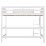 ZUN Solid Wood Twin Size Loft Bed with Ladder 67814583