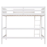 ZUN Solid Wood Twin Size Loft Bed with Ladder 67814583