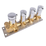3-Function Silver Brass Shower Diverter Thermostatic Valve Shower Diverter Valve Constant 43244741