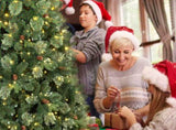 7FT PreLit Artificial Christmas Tree, 1355 Tips PEBlossomTipped Pine Needle & PVC Tree, 500L Warm T3637P598706