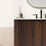 36" Modern Bathroom Vanity with Rectangle Ceramic Sink, Bathroom Cabinet with Large storage space N817P245321B