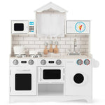 ZUN Kitchen Toy Wooden Kids Kitchen with Washing Machine 86713732