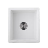 Quartz 18" L X 16" W Undermount Bar Sink With Grid And Strainer W1225P210522