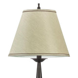 Bronze and Beige Table Lamps with Cone Shade B062P145609