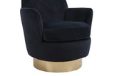 Velvet Swivel Barrel Chair, Swivel Accent Chairs Armchair for Living Room, Reading Chairs for W1361116870