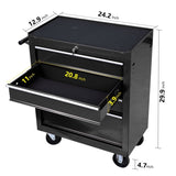 Rolling Tool Chest, 4 Drawer Tool Box with Wheels, Heavy Duty Industrial Service Cart Storage W1102138401