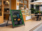 32"x24" LED Message Writing Board, Illuminated Erasable Lighted Chalkboard with Neon Effect, Menu 47352636