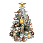 ZUN 22in Mini Christmas Tree with Light Artificial Small Tabletop Woodland Christmas Decoration with 01117719