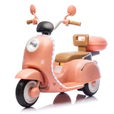 12V Kids Ride On Three-Wheel Electric Motorcycle,2WD,Cool Waterfall Light,Large Storage W1578P235068