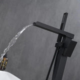 Single Handle Freestanding Bathtub Wall Mounted Faucet with Hand Shower Bathtub Faucet , Matte Black W105956040