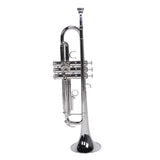 Nickelplated Drop B Adjustable Trumpet Gloves Set Silver 67559321