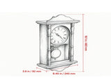Classic Vintage Grandfather Clock, 18" Wood & MDF Pendulum Wall Clock with Quiet Quartz Movement 64206064