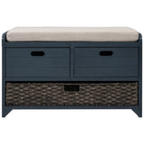 ZUN TREXM Storage Bench with Removable Basket and 2 Drawers, Fully Assembled Shoe Bench with Removable WF199578AAM