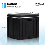 10 Gallon Cooler Side Table, Portable Ice Chest with Built-in Handle, Multifunctional Ice Cooler 42415193