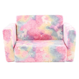 Glow-in-the-Dark Kids Foldable Sofa Bed All-Sponge Single Chaise Lounge Pink Unicorn Flannel 83281048