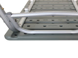 Medical Bathroom Safety Shower Tub Aluminium Alloy Bath Chair Transfer Bench with Back & Handle Gray 23066478