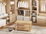 3-Tier Bamboo Shoe Rack Bench, 11.3 x 27.6 x 17.8 Inches Compact Storage Organizer with 286lb 08236135