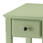 ZUN Light Green Accent Table with Bottom Shelf B062P185682