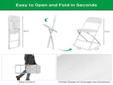 10pcs Injection Molding Classic Garden Plastic Folding Chair White 18735770