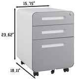 ZUN 3 Drawer Mobile File Cabinet Under Desk Office,Simple Style Versatile Storage Cabinet for W1247P145909