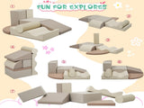 7-Piece Indoor Climbing Foam for Kids, Soft PU Toddler Climbing Toys, Indoor Climb and Crawl N710P325522E